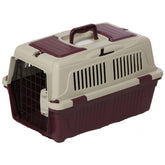 Nutrapet Dog Cat Carrier Box Closed Top Dark Red